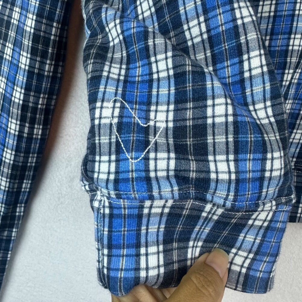 Frank and Eileen Tee Lab Zip Plaid Gingham Hoodie Womens Medium Fleece Preppy - Picture 9 of 13